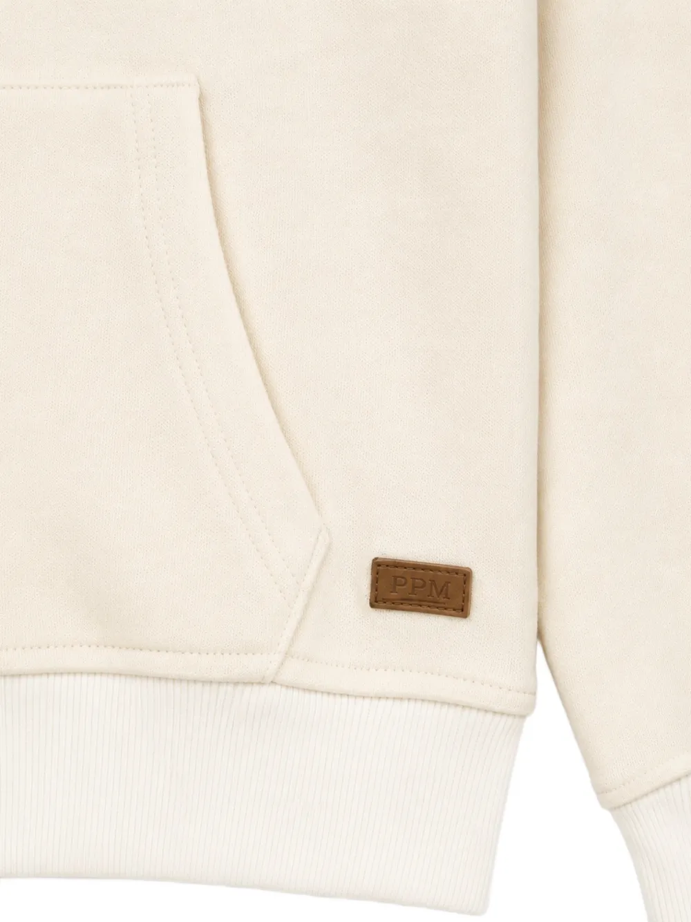 Paolo Pecora Kids logo-patch hoodie Beige