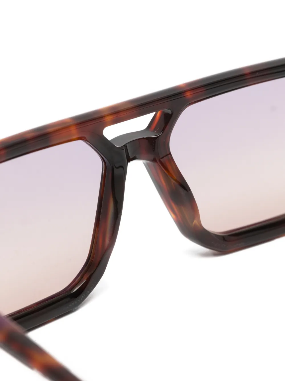 Kuboraum geometric-frame sunglasses Bruin