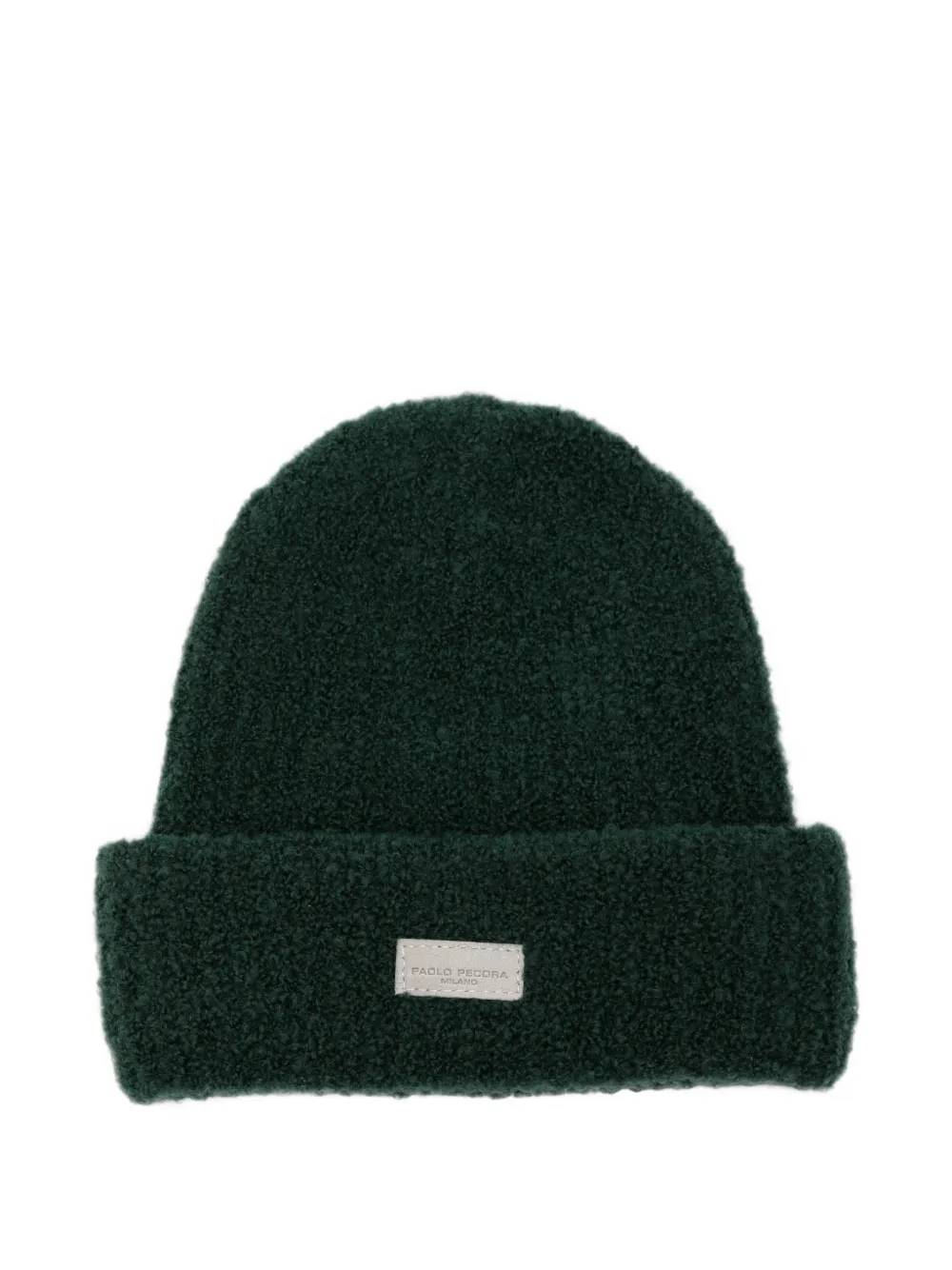 Paolo Pecora Kids bouclé-knit beanie hat - Vert Paolo Pecora Kids bouclé-knit beanie hat - Vert