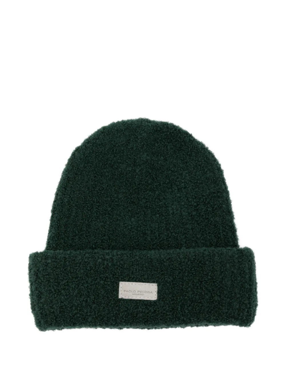 Paolo Pecora Kids bouclé-knit beanie hat Groen