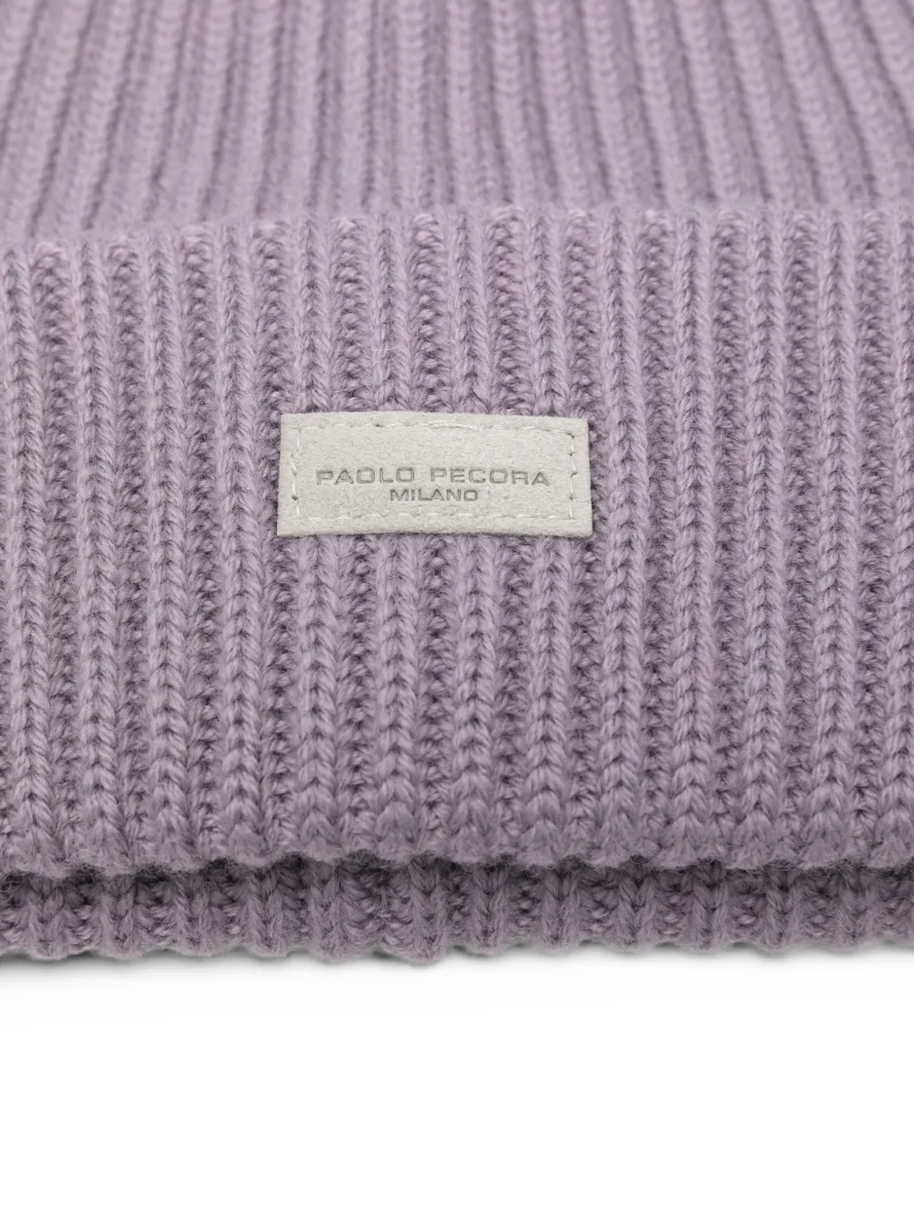 Paolo Pecora Kids ribbed-knit beanie hat Paars