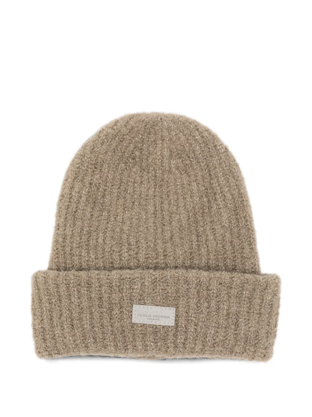 Paolo Pecora Kids ribbed-knit beanie hat - Tons neutres Paolo Pecora Kids ribbed-knit beanie hat - Tons neutres