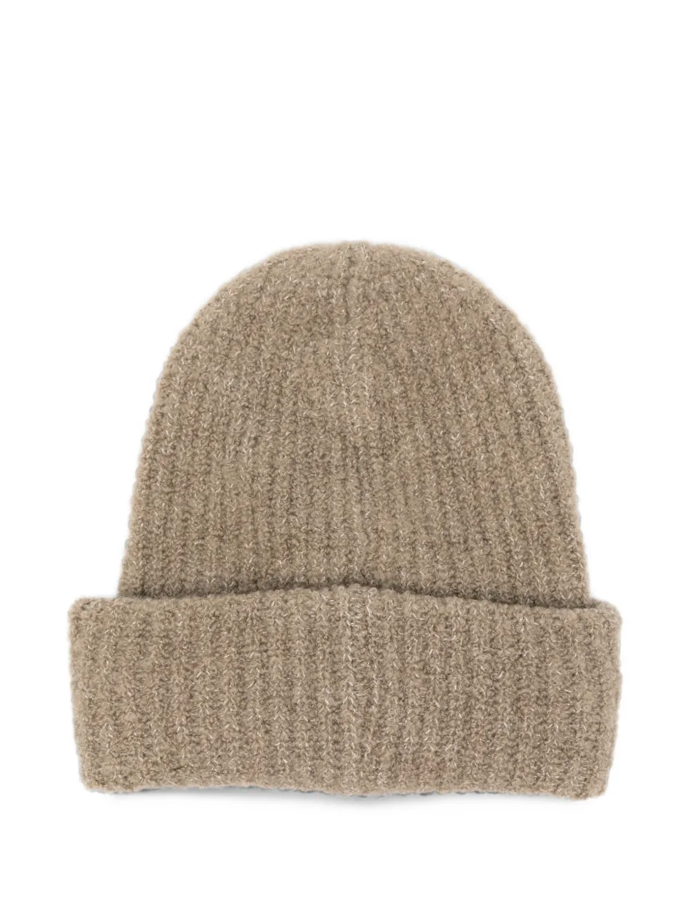 Paolo Pecora Kids ribbed-knit beanie hat Beige