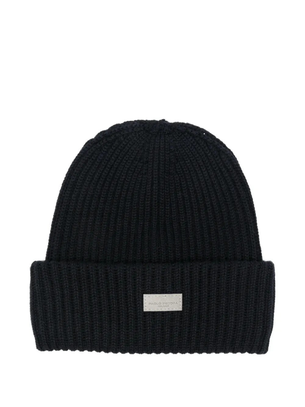 Paolo Pecora Kids ribbed-knit beanie hat Blauw