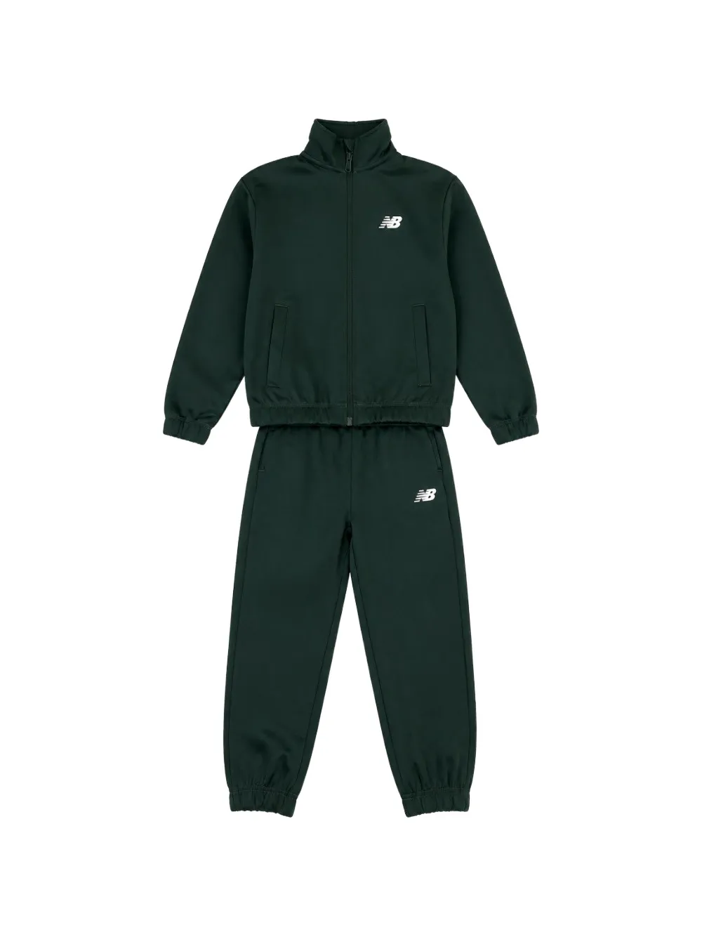 New Balance Kids logo-embroidered tracksuit Groen