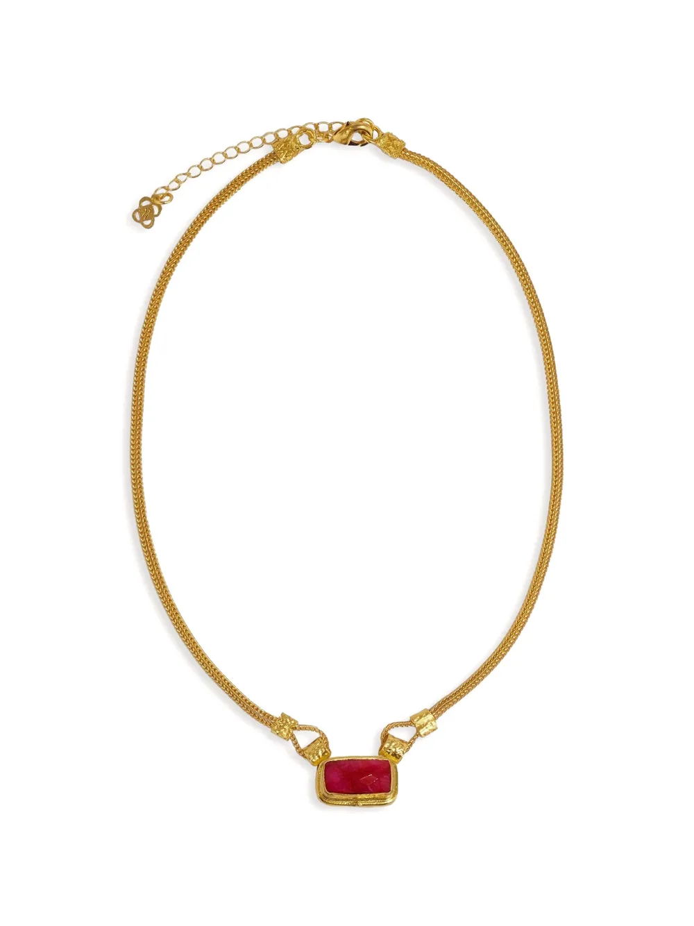 Ottoman Hands ruby-pendant necklace - Gold