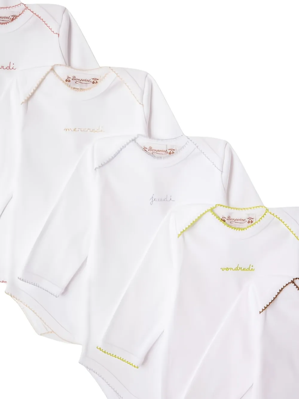 Bonpoint cotton bodies (set of seven) Wit