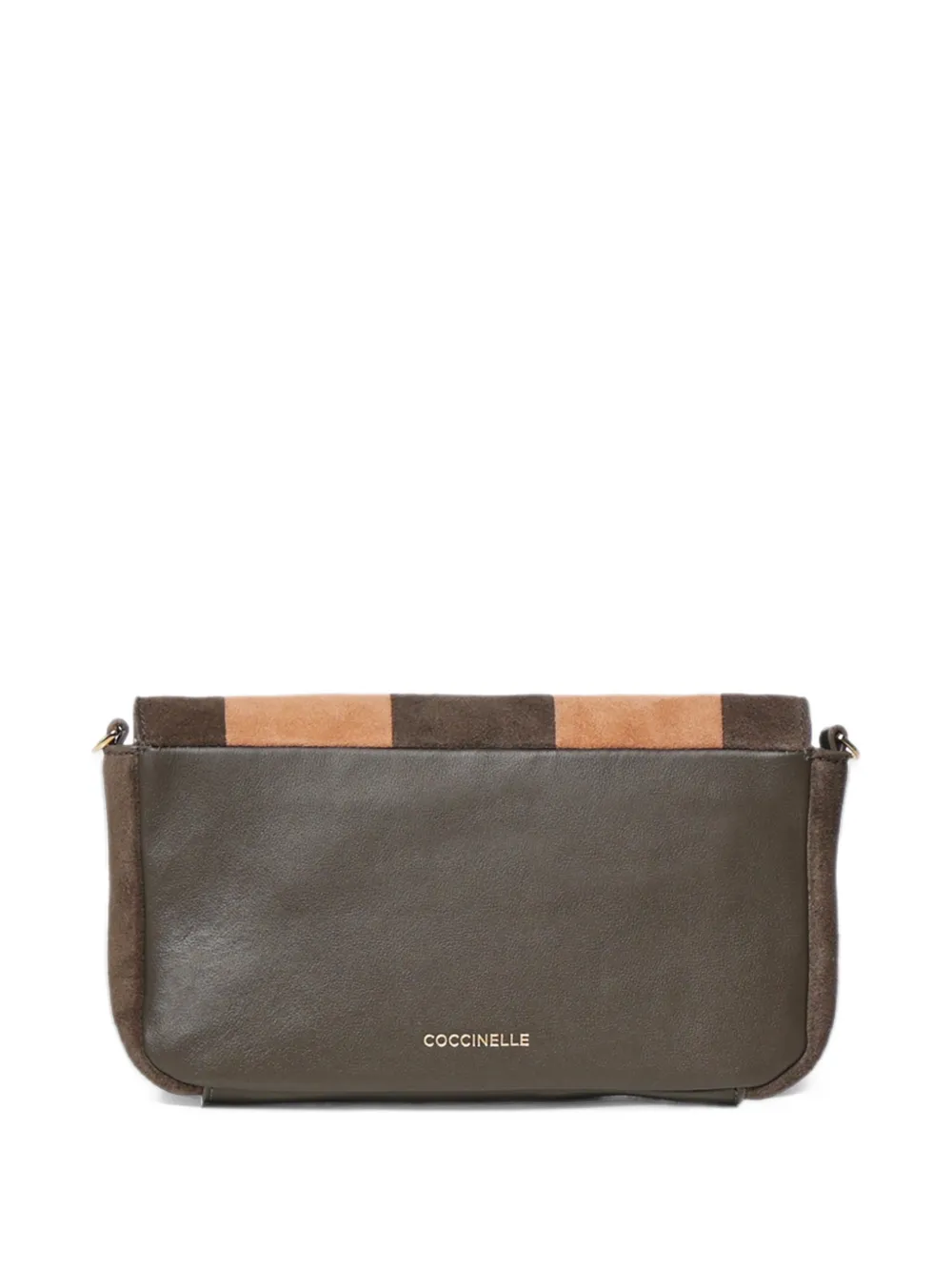 Coccinelle C-Me Lock mini-schoudertas met patchwork Bruin