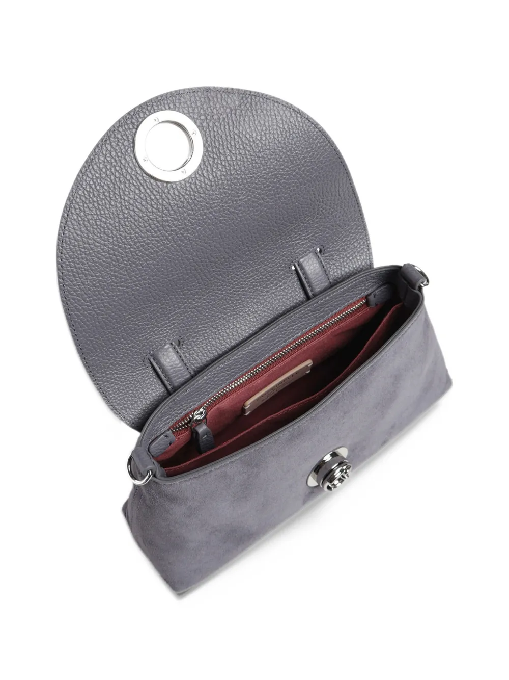 Coccinelle Kleine Nikla suède shopper Grijs