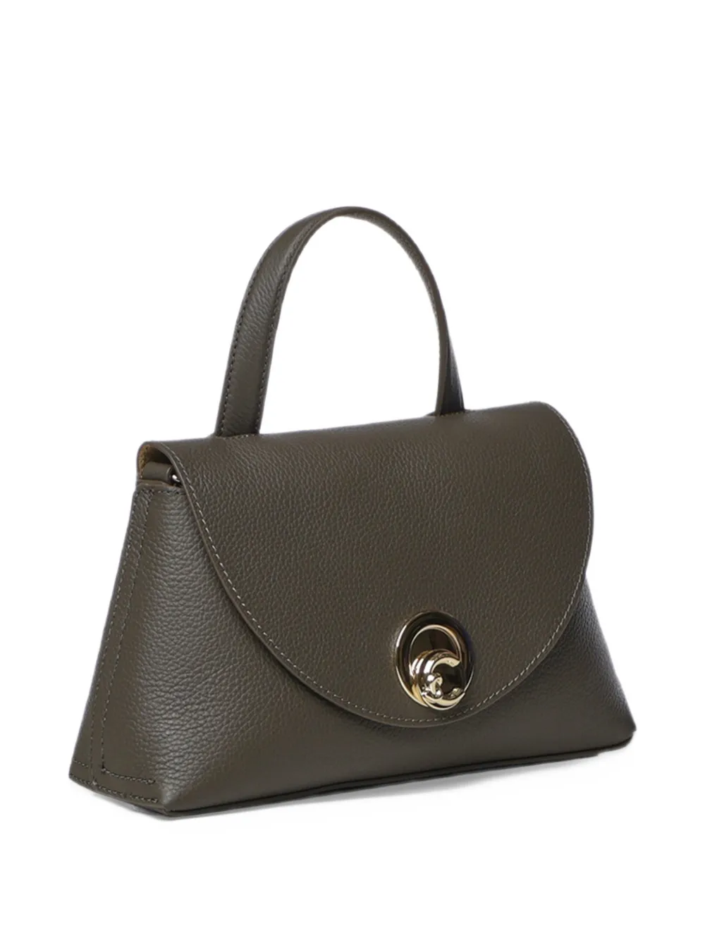 Coccinelle small Nikla grained leather tote bag Grijs
