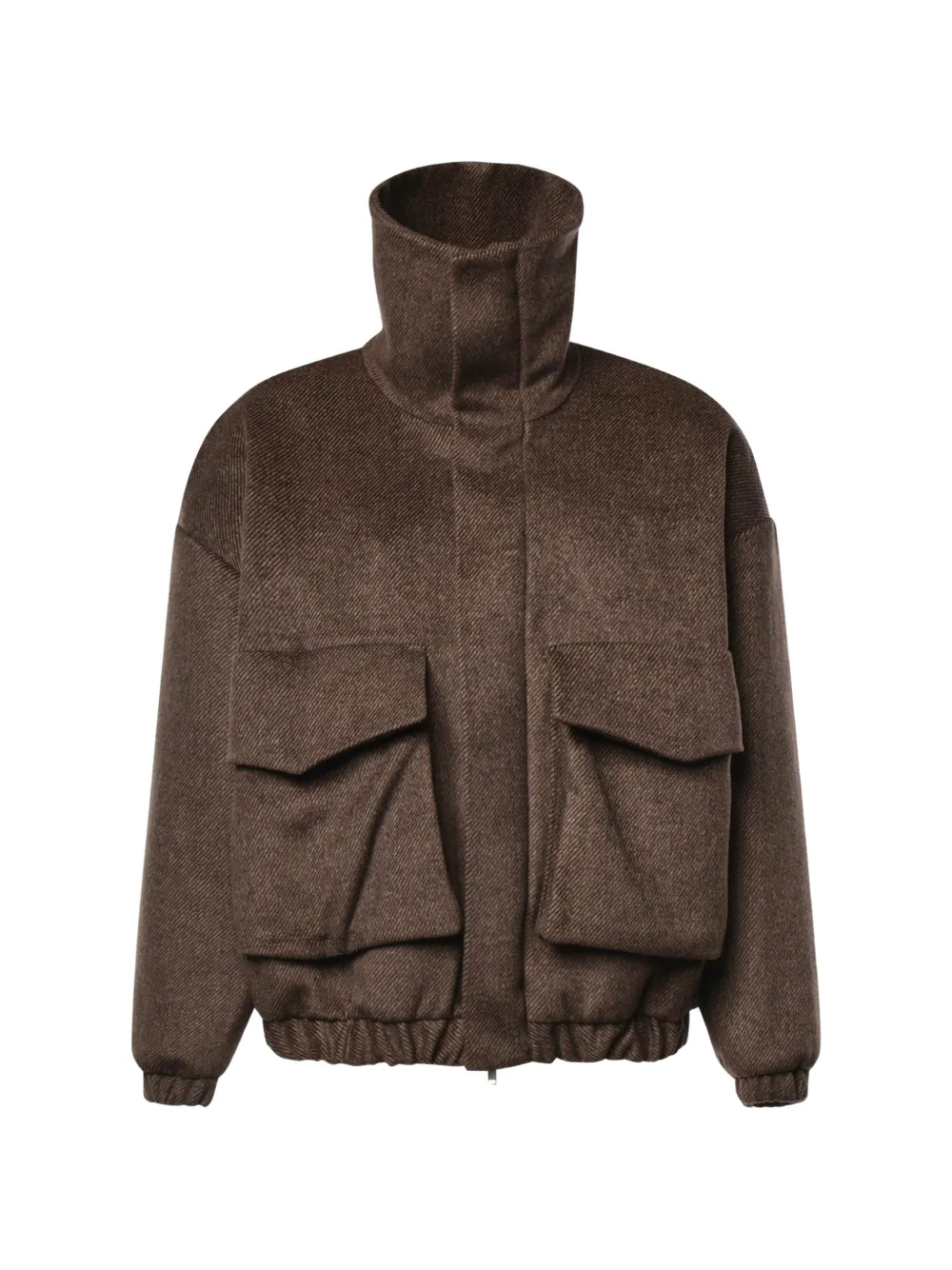 The Frankie Shop Elle aviator jacket - brown melange - Braun
