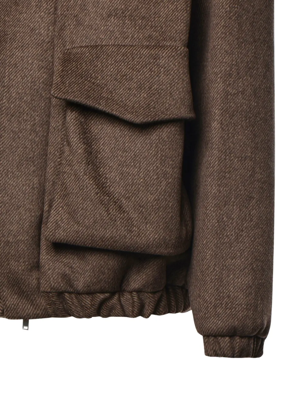 The Frankie Shop Elle aviator jacket brown melange Bruin
