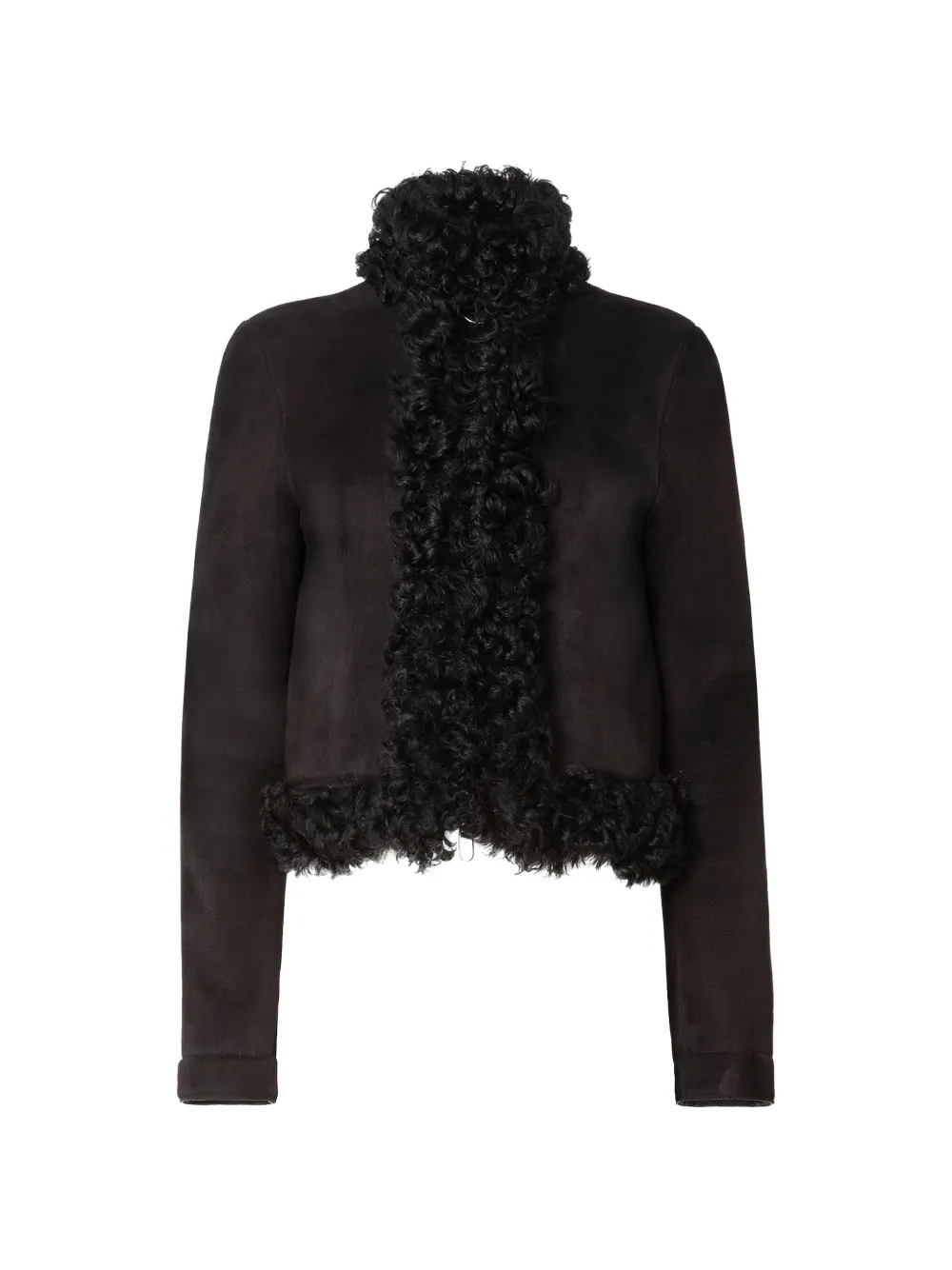 FENDI black merino shearling blouson - Schwarz