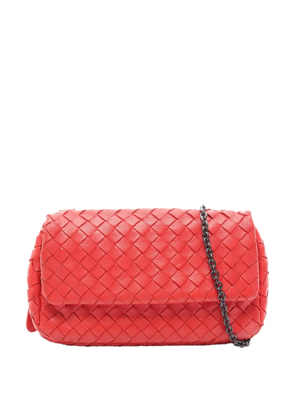 Bottega Veneta Pre-Owned 2012-2026 Mini Nappa Intrecciato Expandable Chain crossbody bag - Rot