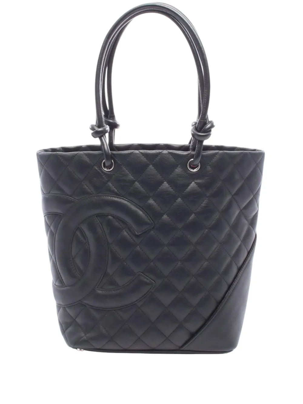 CHANEL Pre-Owned 2003-2004 Medium Lambskin Cambon Ligne tote bag - Black