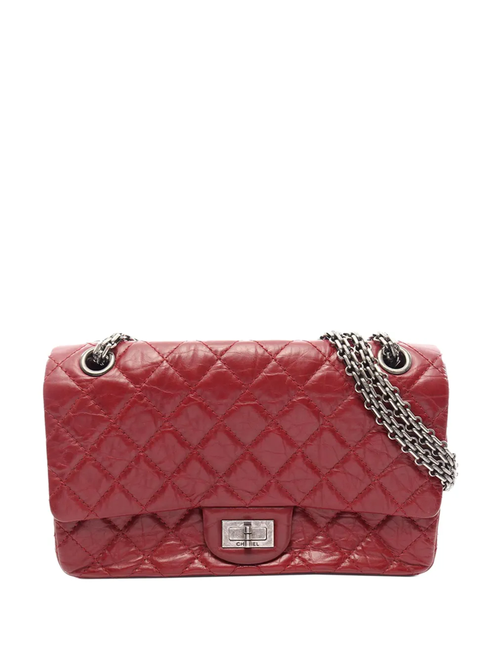 CHANEL Pre-Owned 2012 Quilted Aged Calfskin Reissue 2.55 Double Flap 227 shoulder bag - Rot