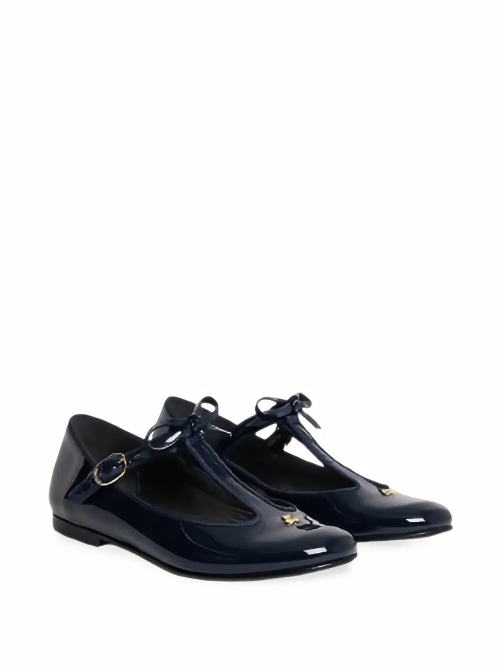 Bonpoint Joyce patent-leather ballet flats - Blu