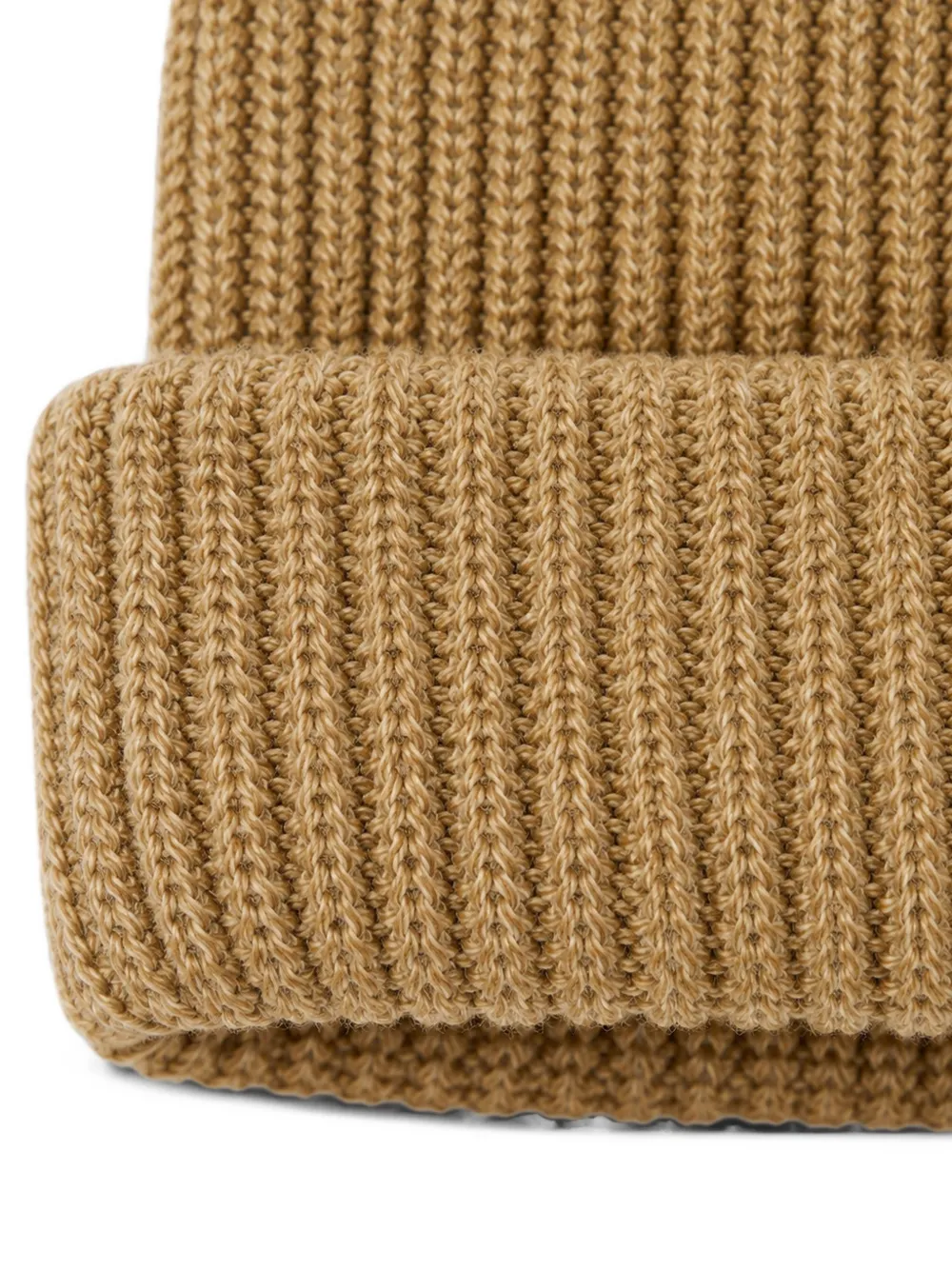 Paolo Pecora Kids ribbed-knit beanie hat Beige