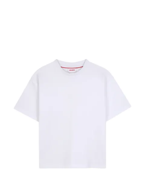HUGO KIDS playera con cuello redondo y logo estampado