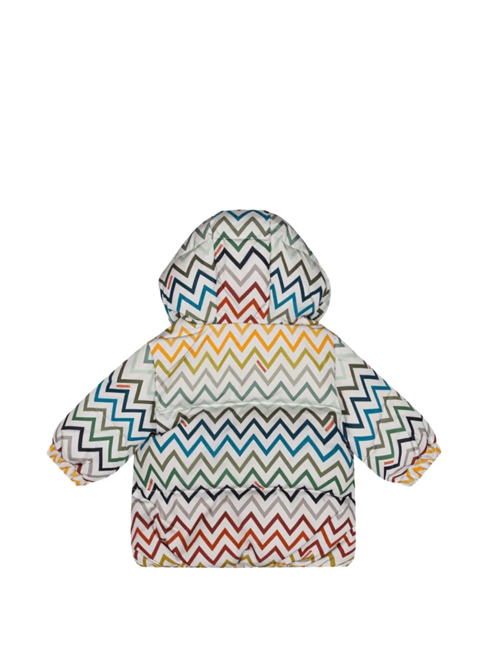 Missoni Kids zigzag-print padded jacket Wit