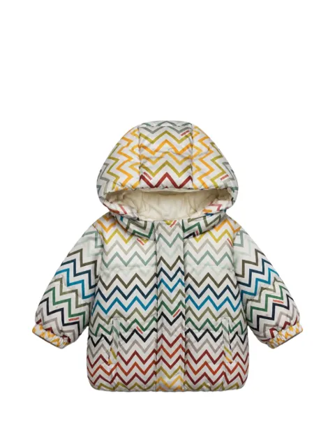 Missoni Kids zigzag-print padded jacket