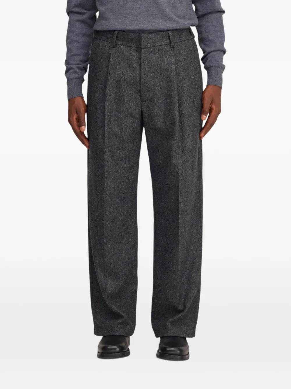 NN07 Kay herringbone trousers Grijs