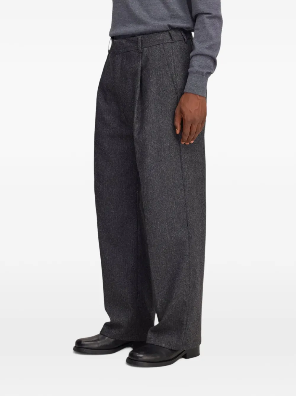 NN07 Kay herringbone trousers Grijs