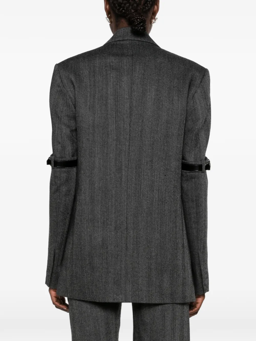 Coperni belted herringbone jacket Grijs