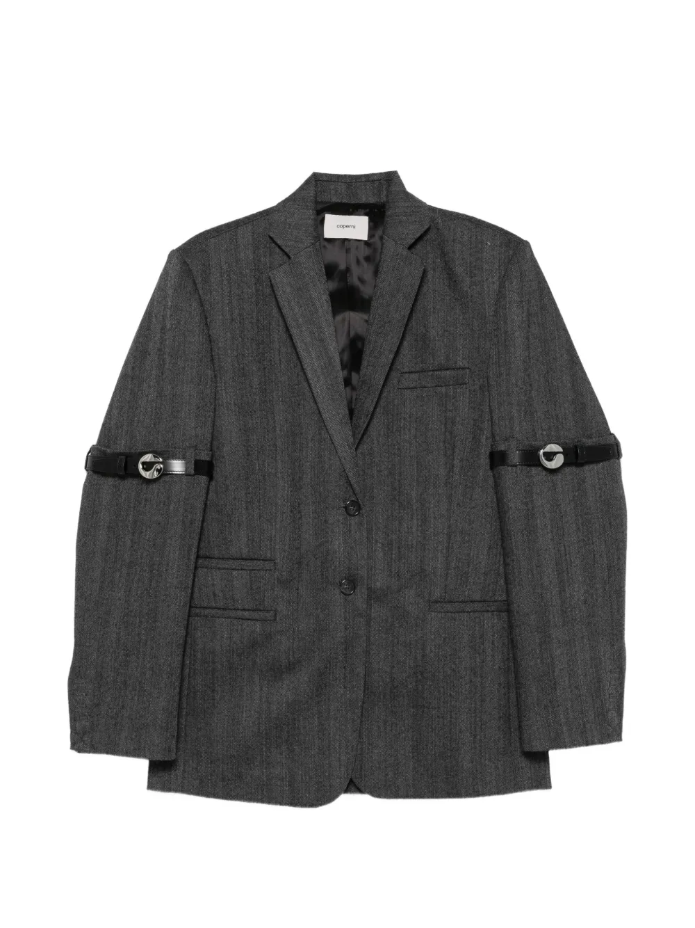 Coperni belted herringbone jacket - Grigio