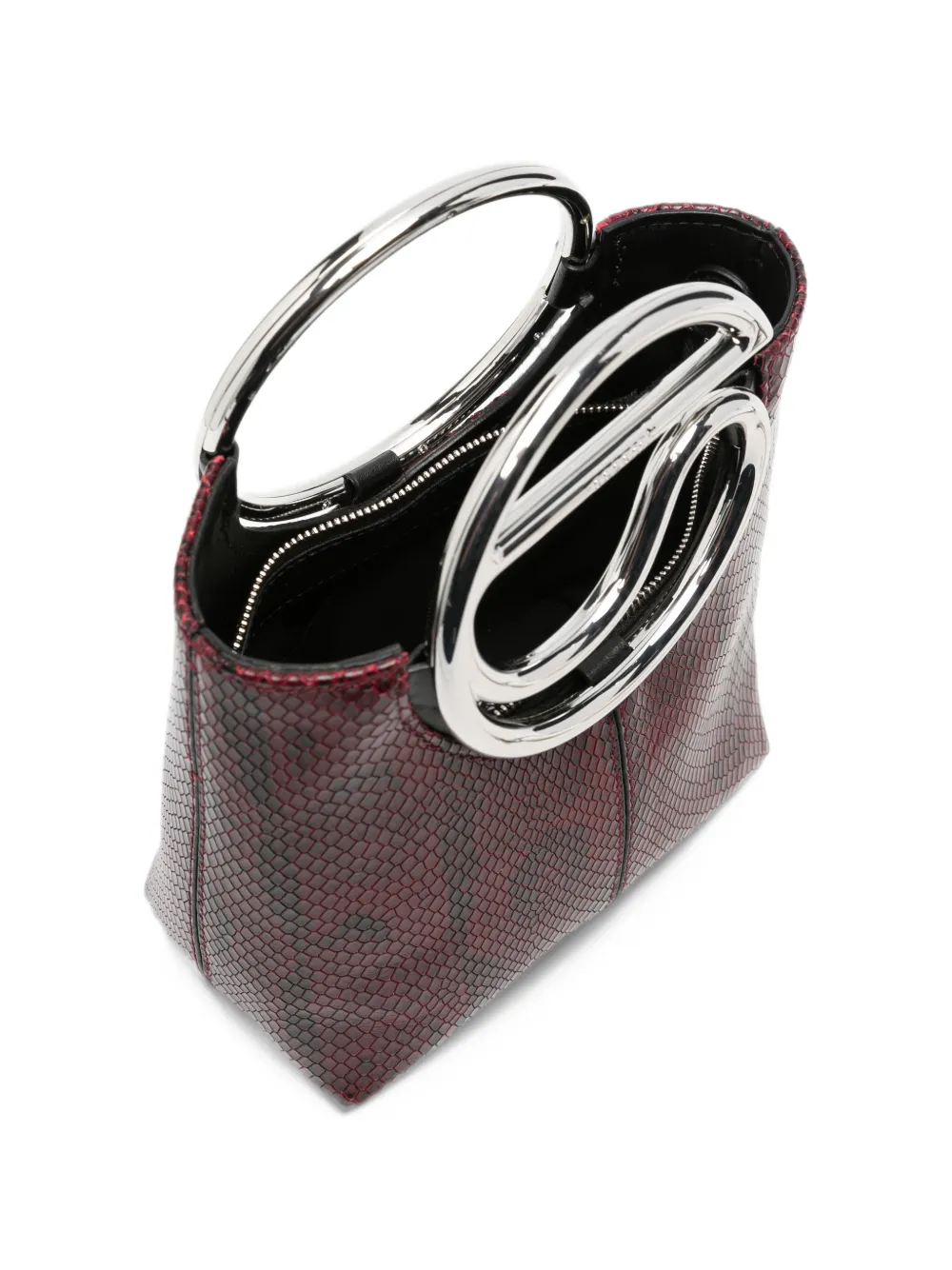 Coperni snakeskin-effect leather tote bag Rood