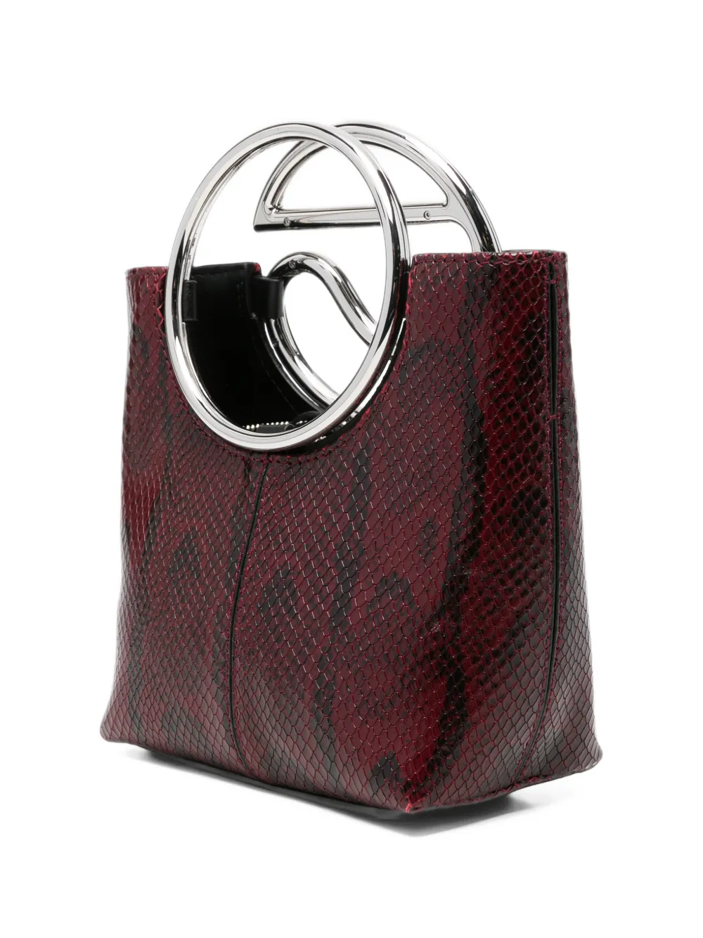 Coperni snakeskin-effect leather tote bag Rood