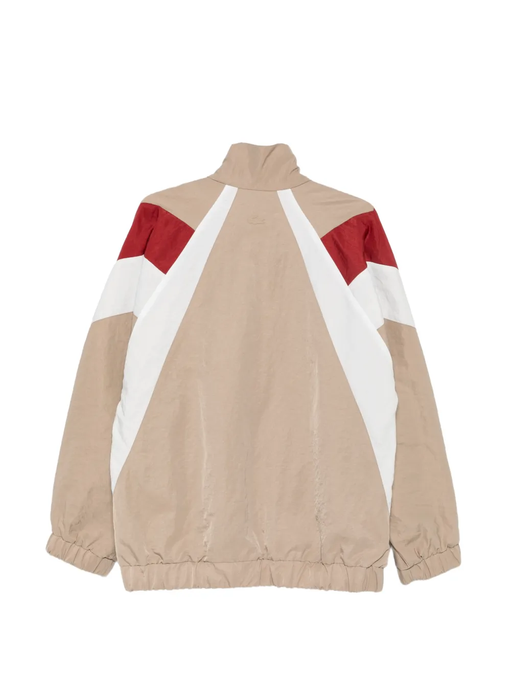 Lacoste colour-block logo-patch jacket Beige