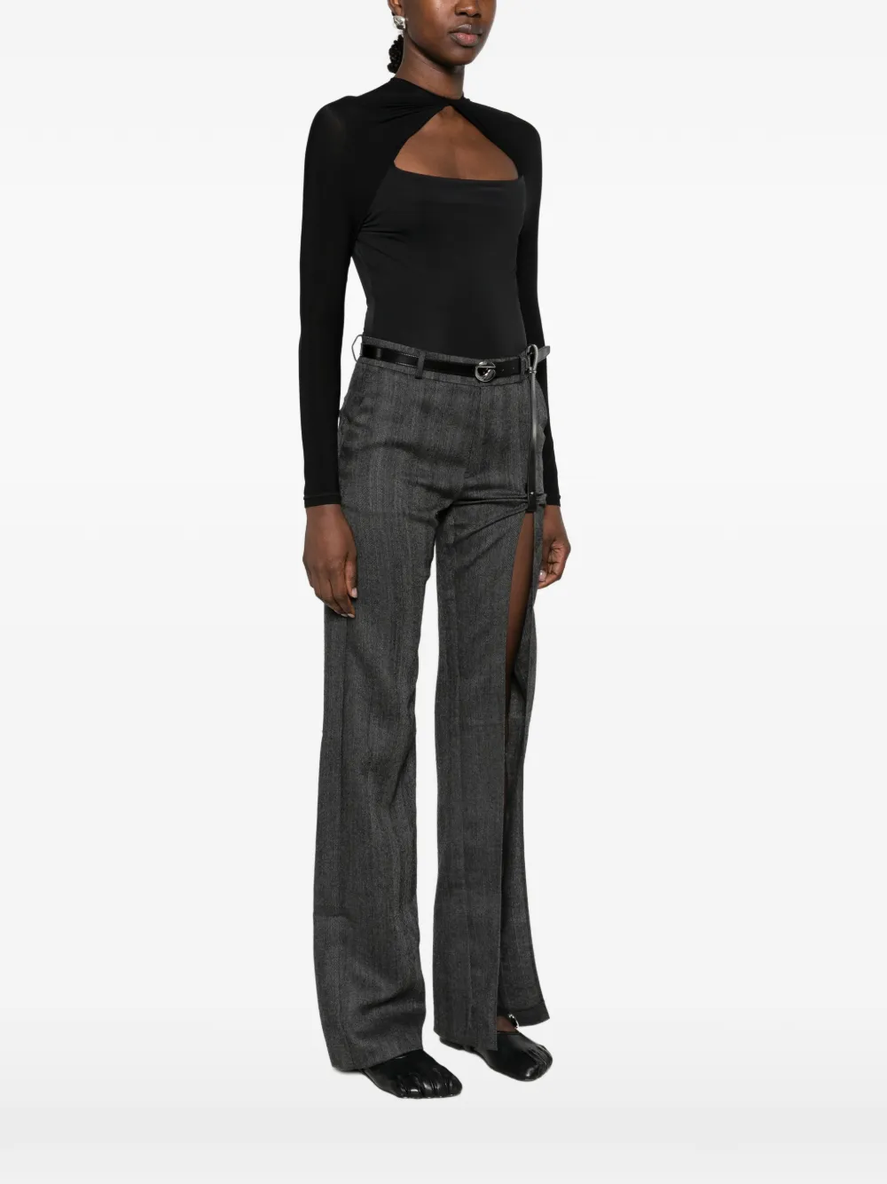 Coperni cut-out long-sleeve bodysuit Zwart