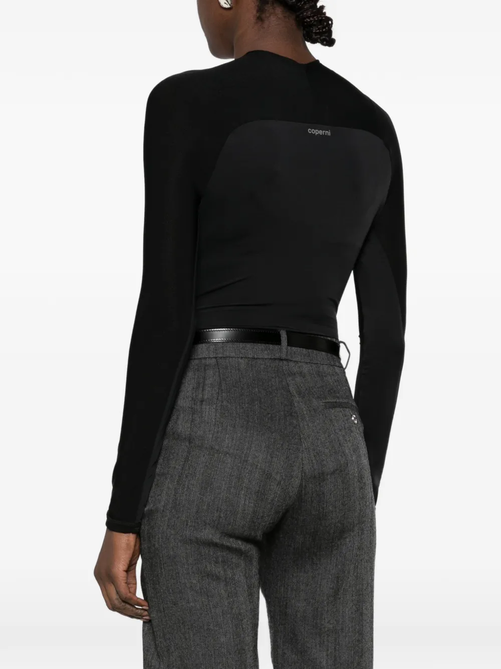 Coperni cut-out long-sleeve bodysuit Zwart