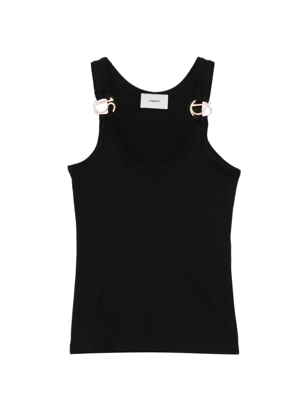 Coperni buckle-detail ribbed tank top - Nero