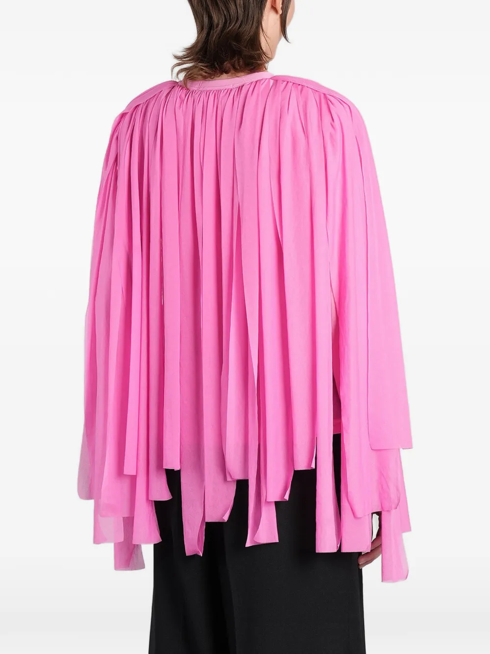 Comme Des Garçons fringe-detail blouse Roze