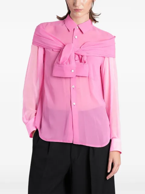 Comme Des Garçons knotted-detail long-sleeve shirt