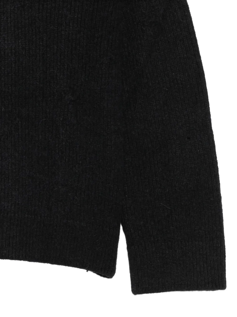 Laneus distressed ribbed-knit sweater Zwart