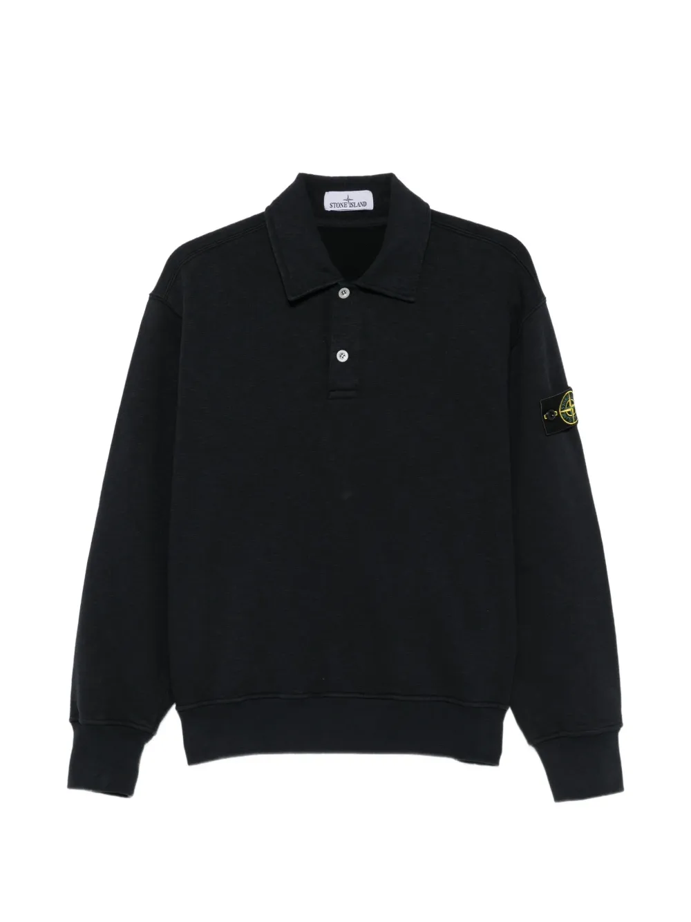 Stone Island logo-patch polo shirt Blauw