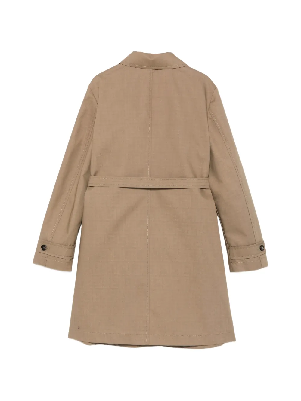 Fendi Kids double-breasted belted trench coat Beige