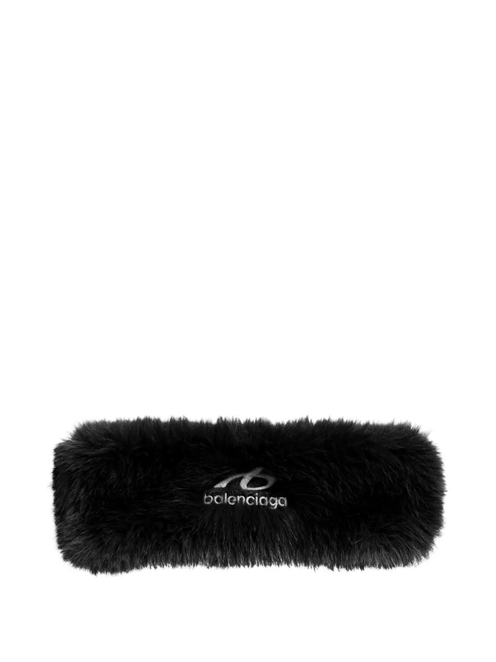 Balenciaga Bodies headband in black faux-fur Zwart
