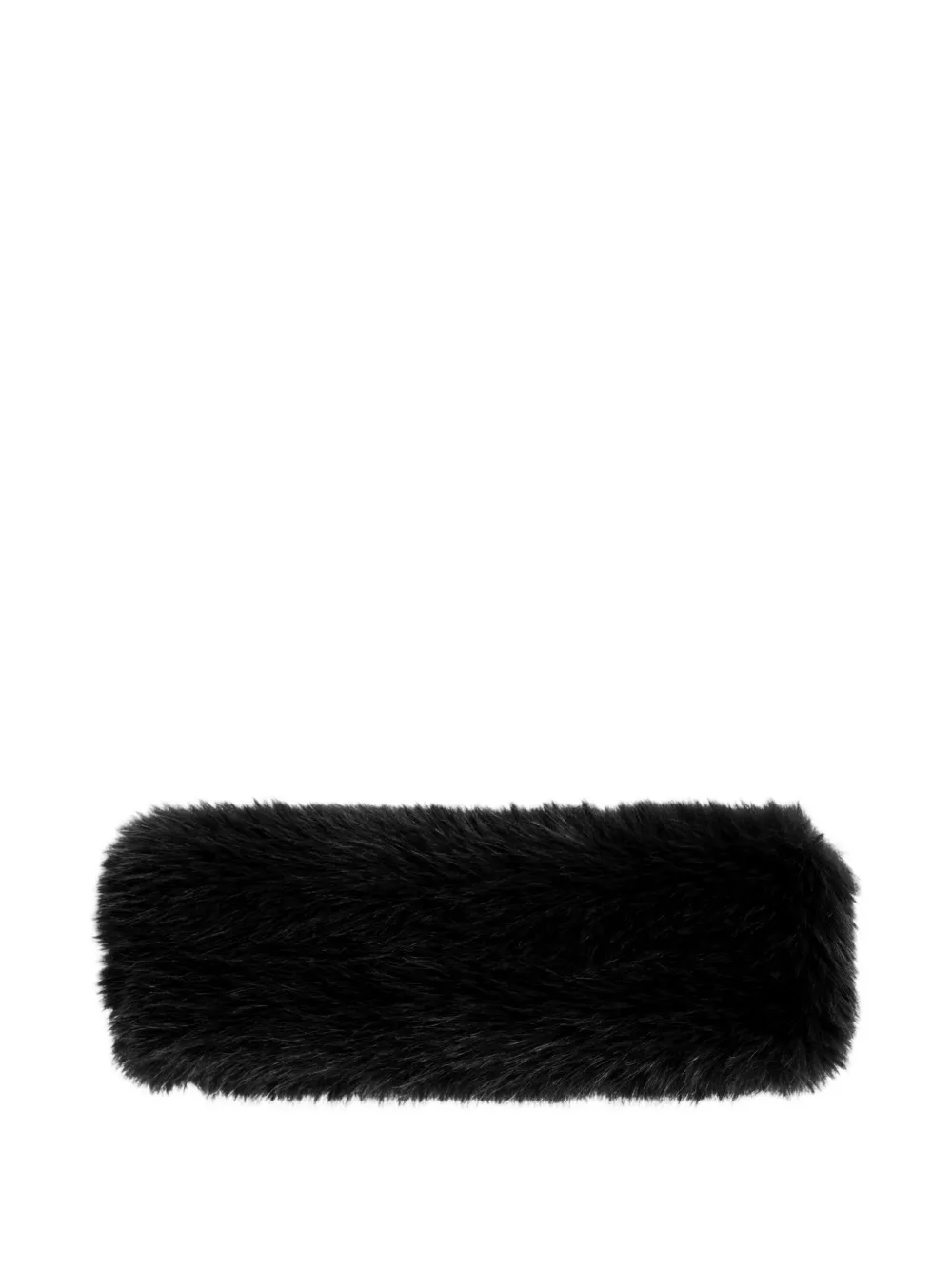 Balenciaga Bodies headband in black faux-fur Zwart