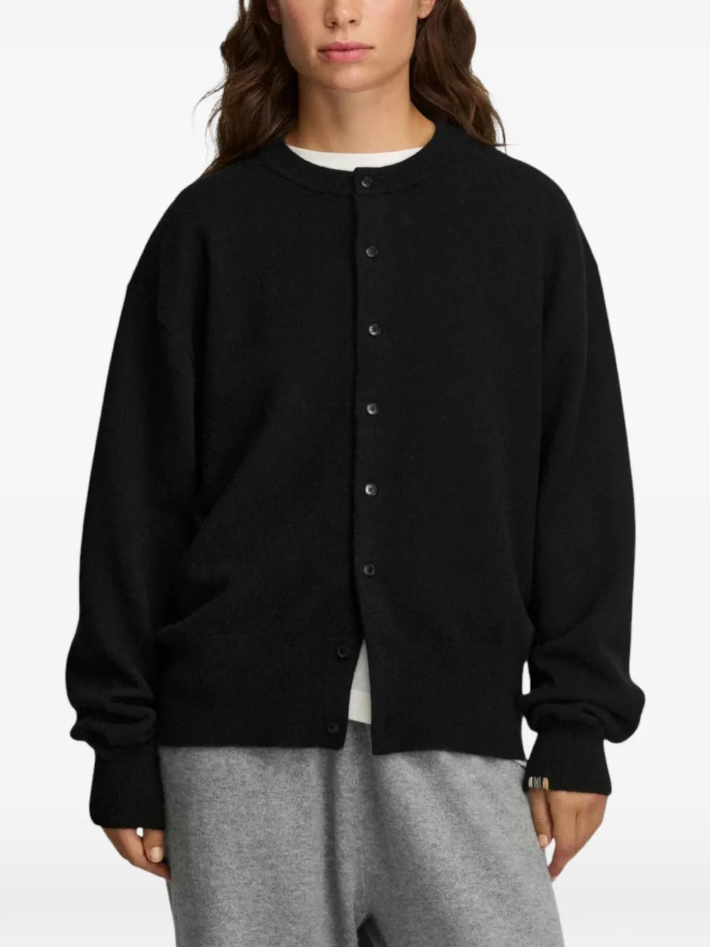 extreme cashmere Luce button-up cardigan - Black