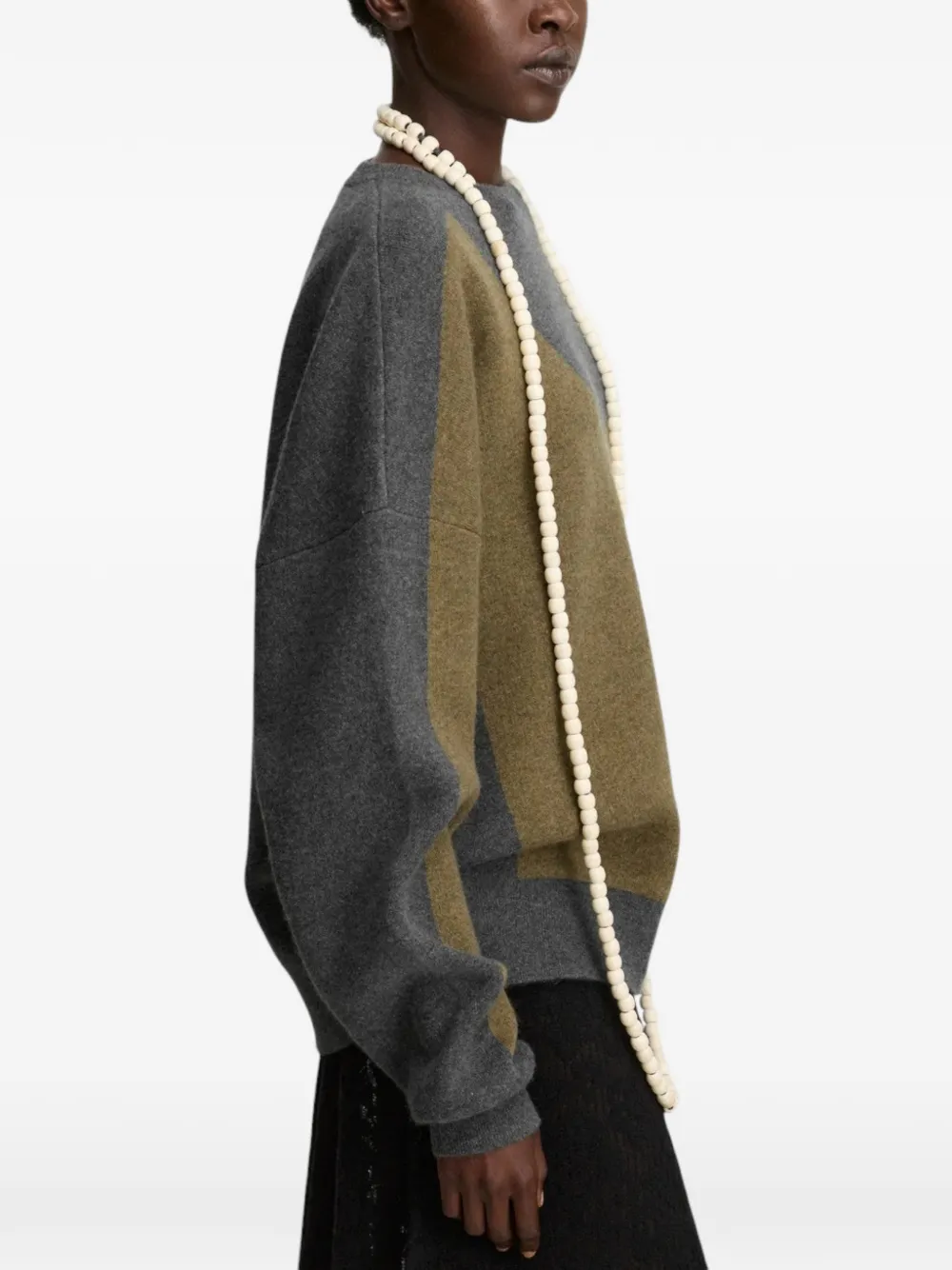 extreme cashmere Trompe cashmere sweater Grijs