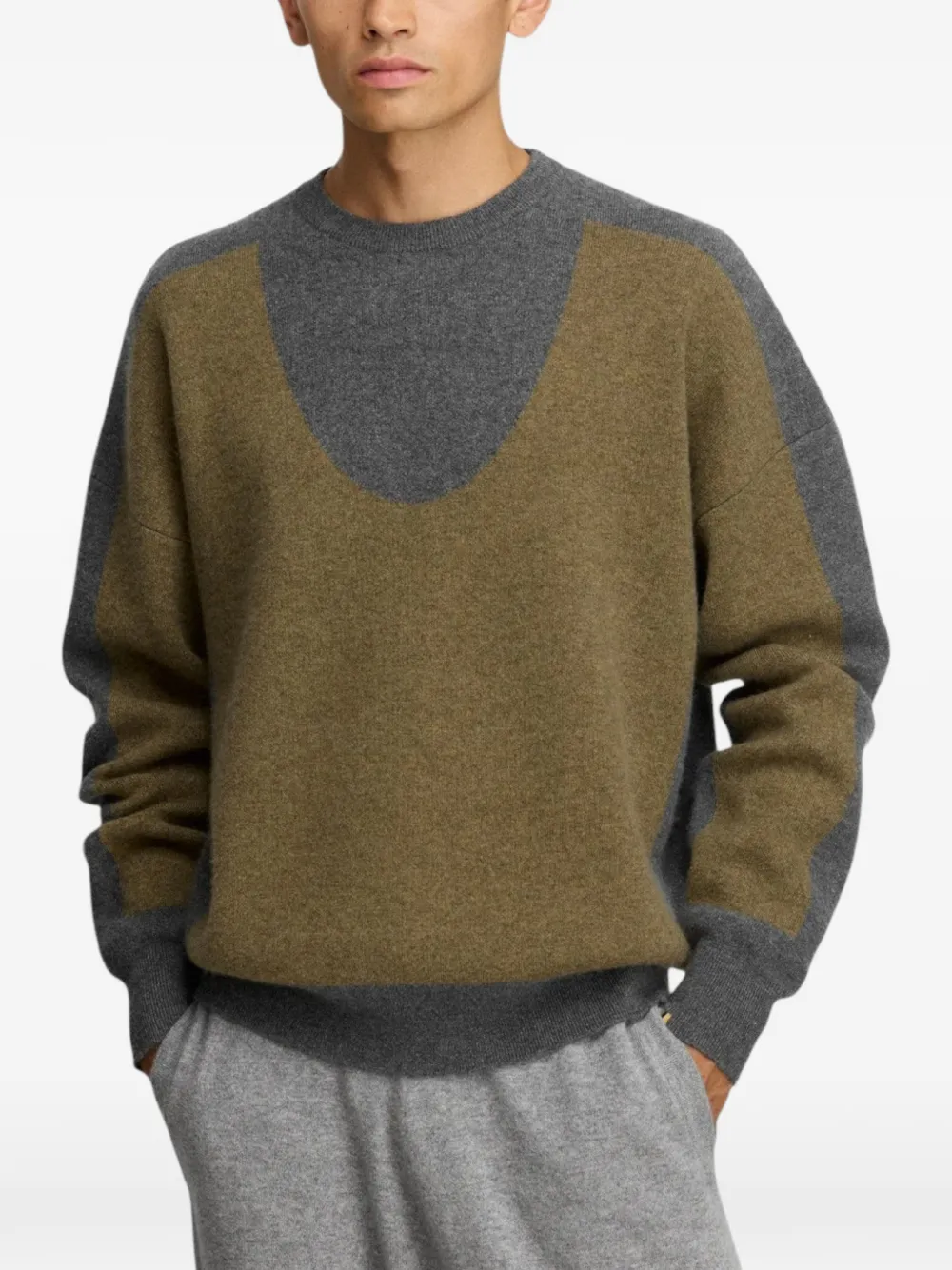 extreme cashmere Trompe cashmere sweater Grijs