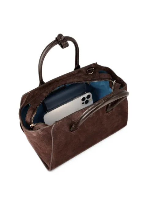 KAAI mini Voyager crocodile-effect suede tote bag