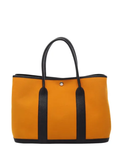 Hermès Pre-Owned Borsa tote Garden Party 36 in tela Toile e pelle Negonda 2017