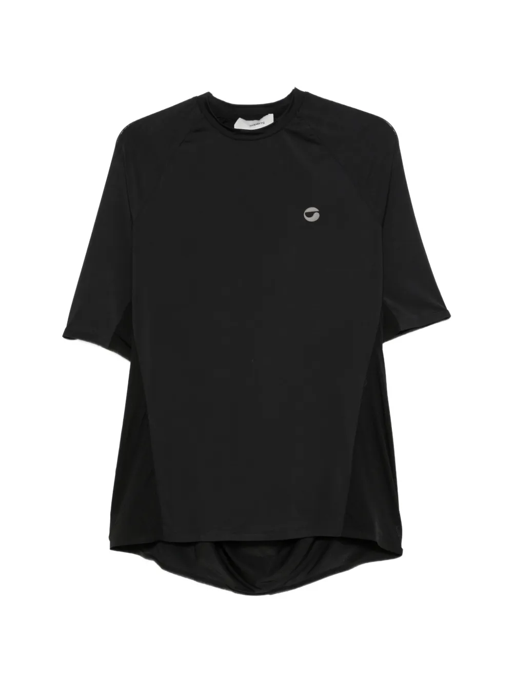 Coperni cut-out draped-back T-shirt Zwart