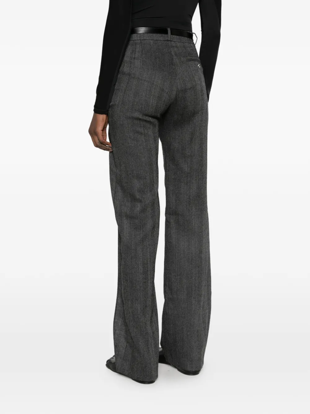 Coperni herringbone-pattern wool trousers Grijs