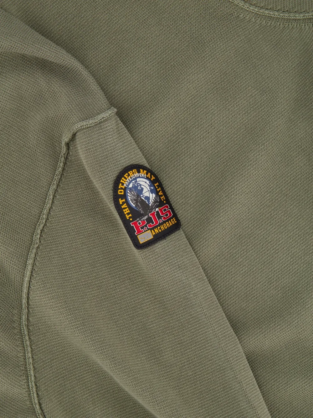 Parajumpers logo-patch crew-neck sweater Groen